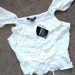 NWT White Forever 21 crop Top